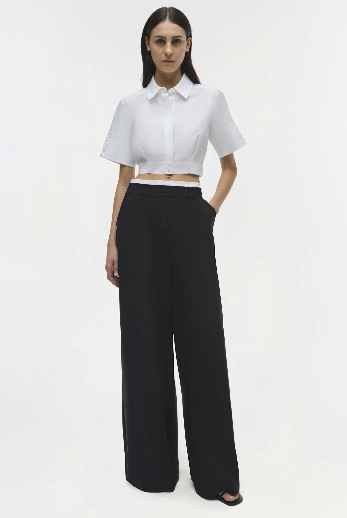 Olly Double Waistband Pant - Black by Jonathan Simkhai | 25 South Boutiques
