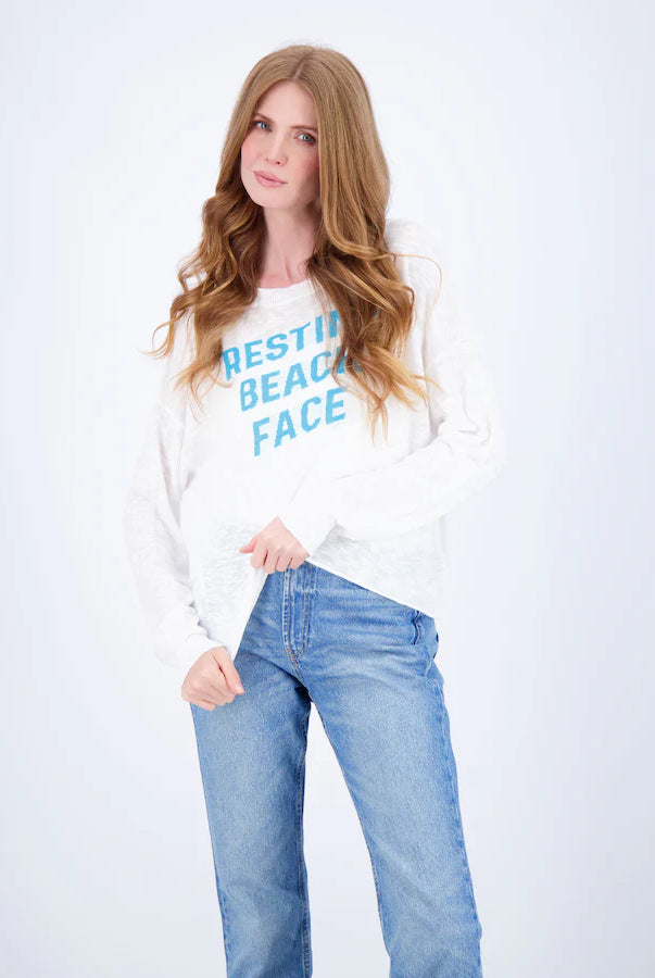 Resting Beach Face Shirt - Turq by StitchDrop | 25 South Boutiques