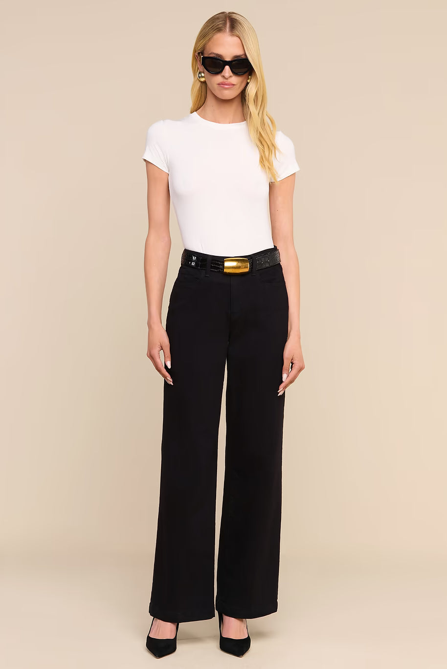 Scottie Wide-Leg Jean - Black by L'agence | 25 South Boutiques