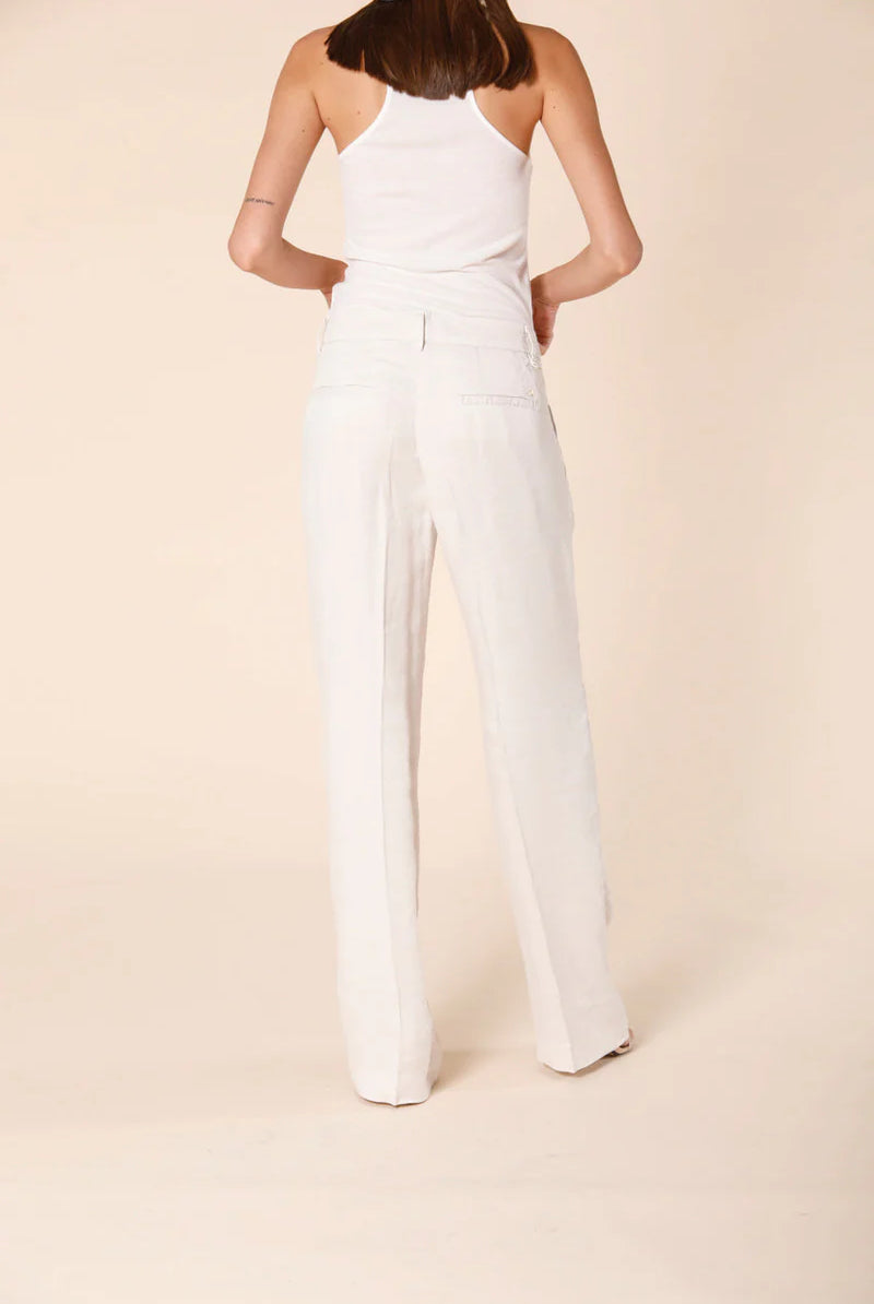 Straight Chino Pants - Linen Stucco by Masons — view 4