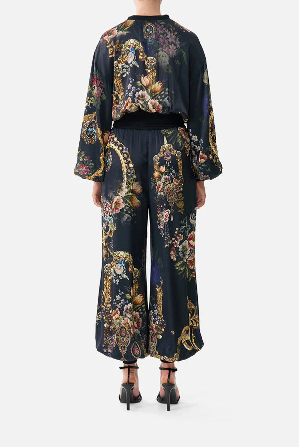 Relaxed Cropped Crew Neck Jumper - Night Garden by Camilla — view 4