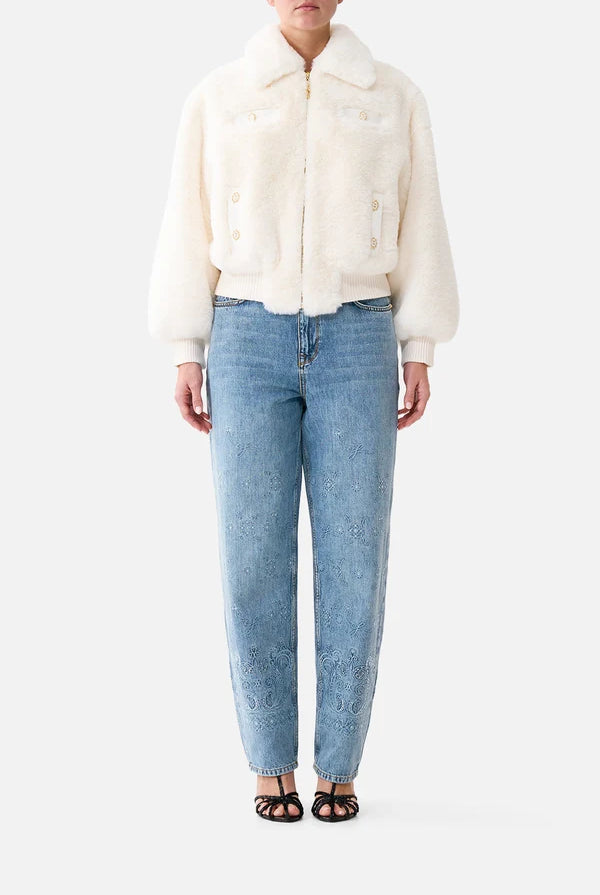 Faux Fur Bomber With Pocket Details - Midsummer Masterpiece by Camilla — alternate view