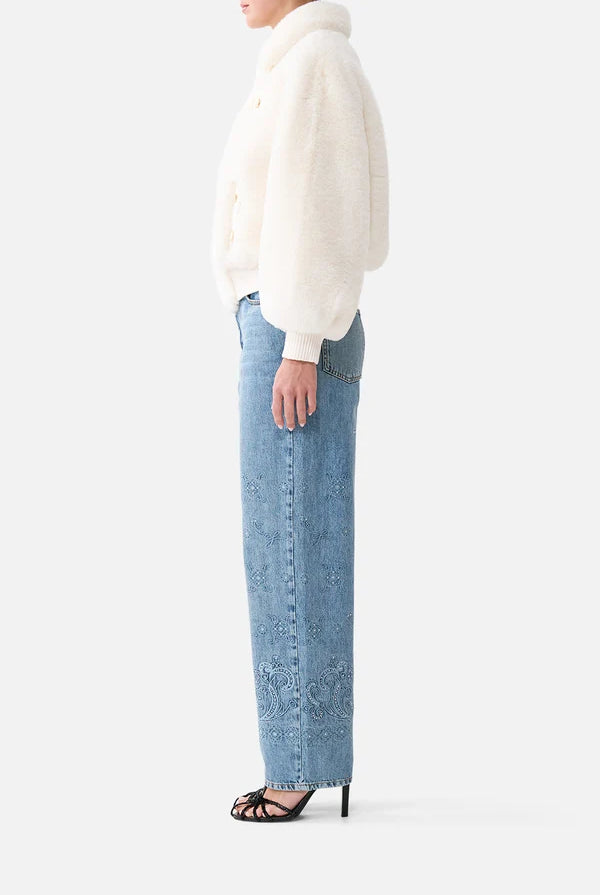 Faux Fur Bomber With Pocket Details - Midsummer Masterpiece by Camilla — view 3