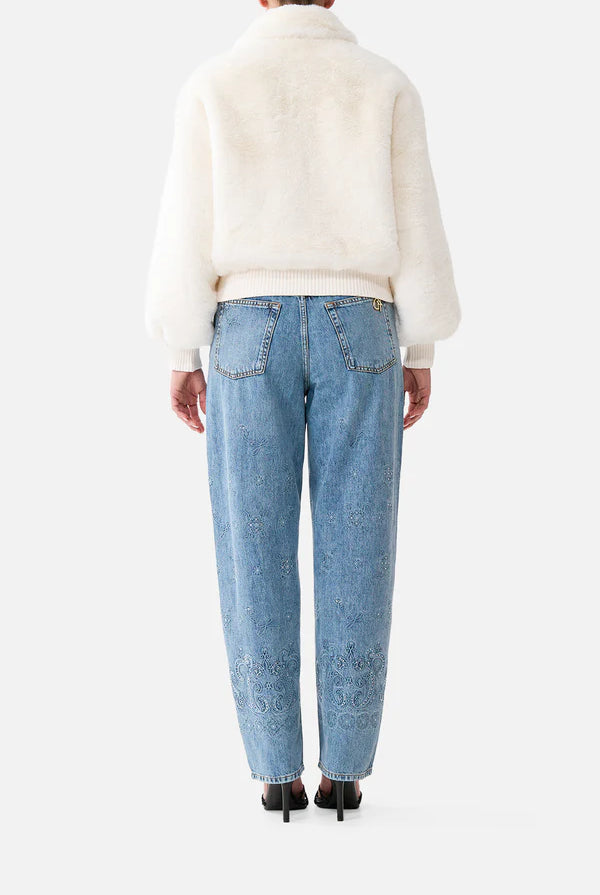 Faux Fur Bomber With Pocket Details - Midsummer Masterpiece by Camilla — view 4