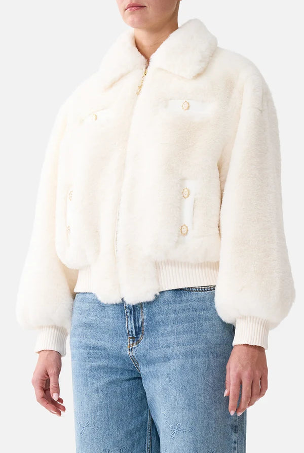Faux Fur Bomber With Pocket Details - Midsummer Masterpiece by Camilla | 25 South Boutiques