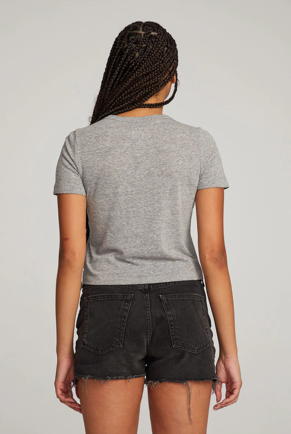 The Who Long Live Rock Crop Tee - Streaky Grey by Chaser — alternate view