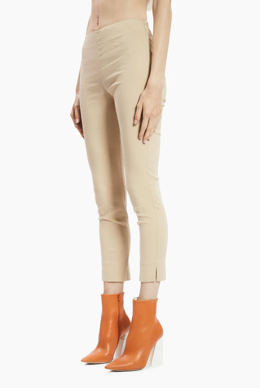 Stretch Legging Trousers - Beige by Malloni — view 3