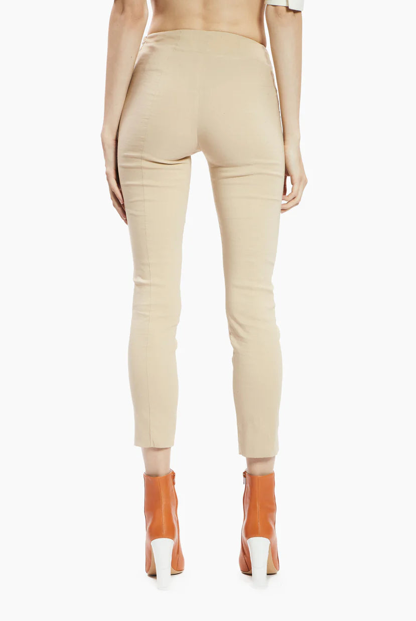Stretch Legging Trousers - Beige by Malloni — view 4