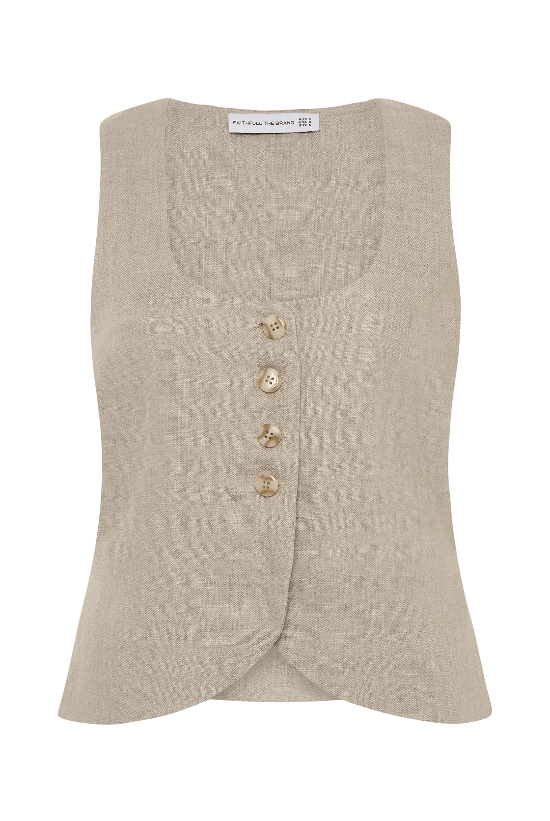 Stanze Vest - Natural by Faithfull the Brand — view 6