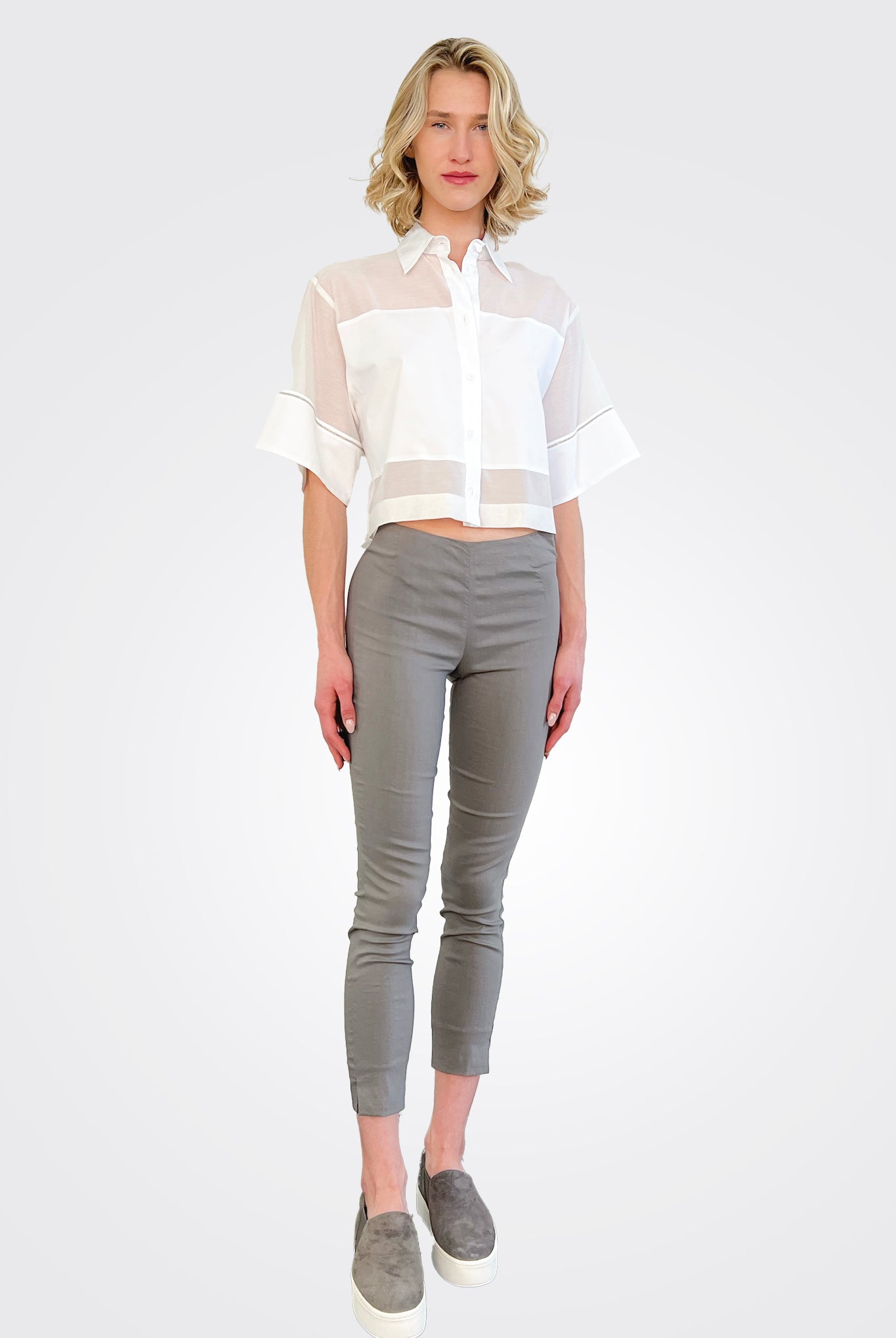 Stretch Legging Trousers - Acciaio by Malloni | 25 South Boutiques