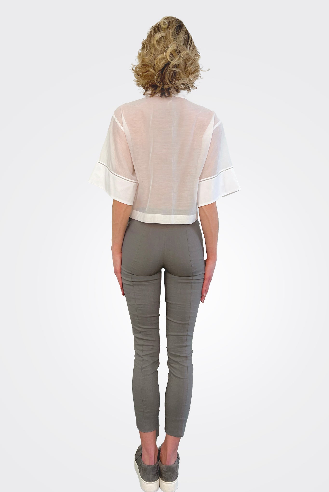 Stretch Legging Trousers - Acciaio by Malloni — alternate view