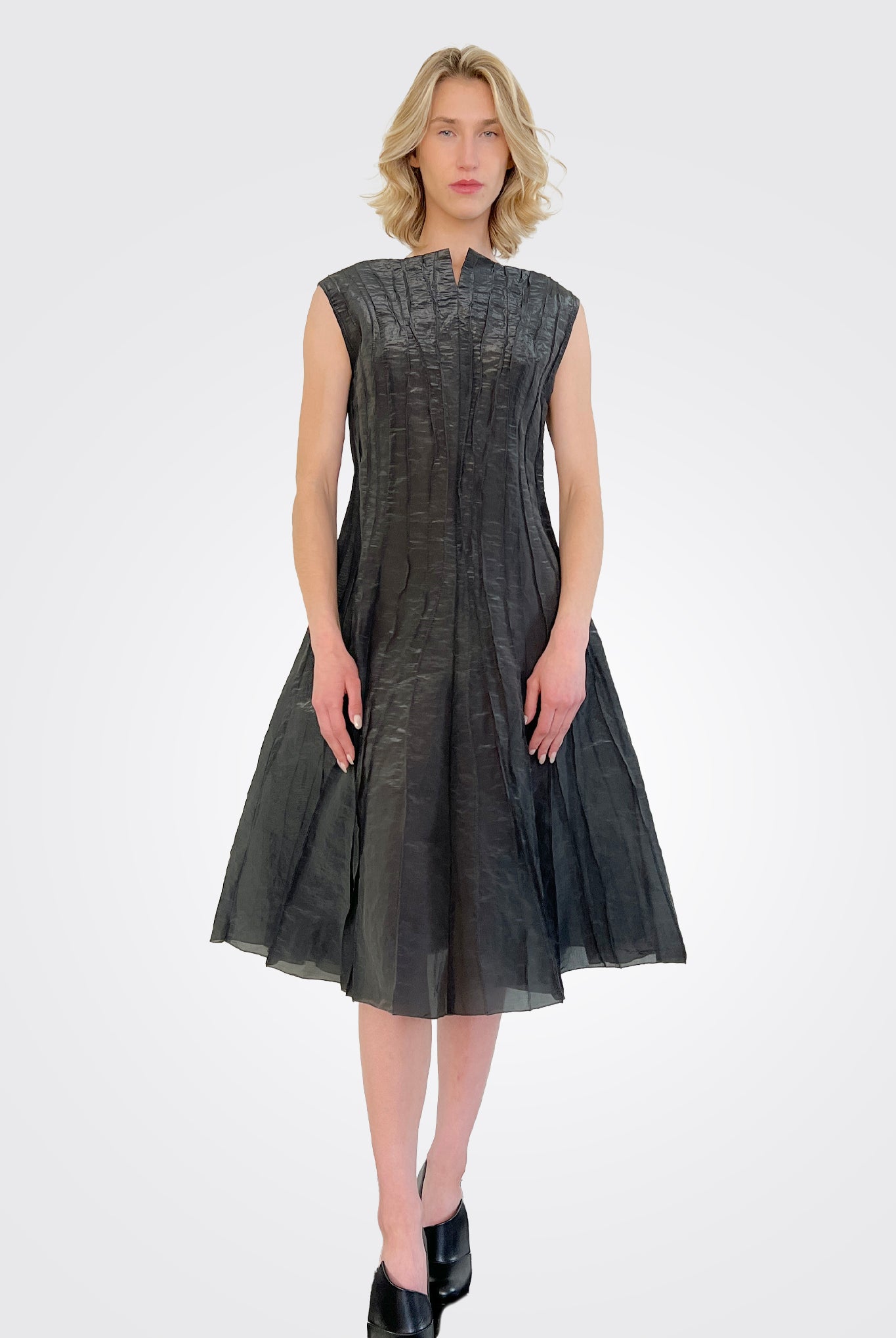 High Neck Flare Dress - Black by Anett Rostel | 25 South Boutiques