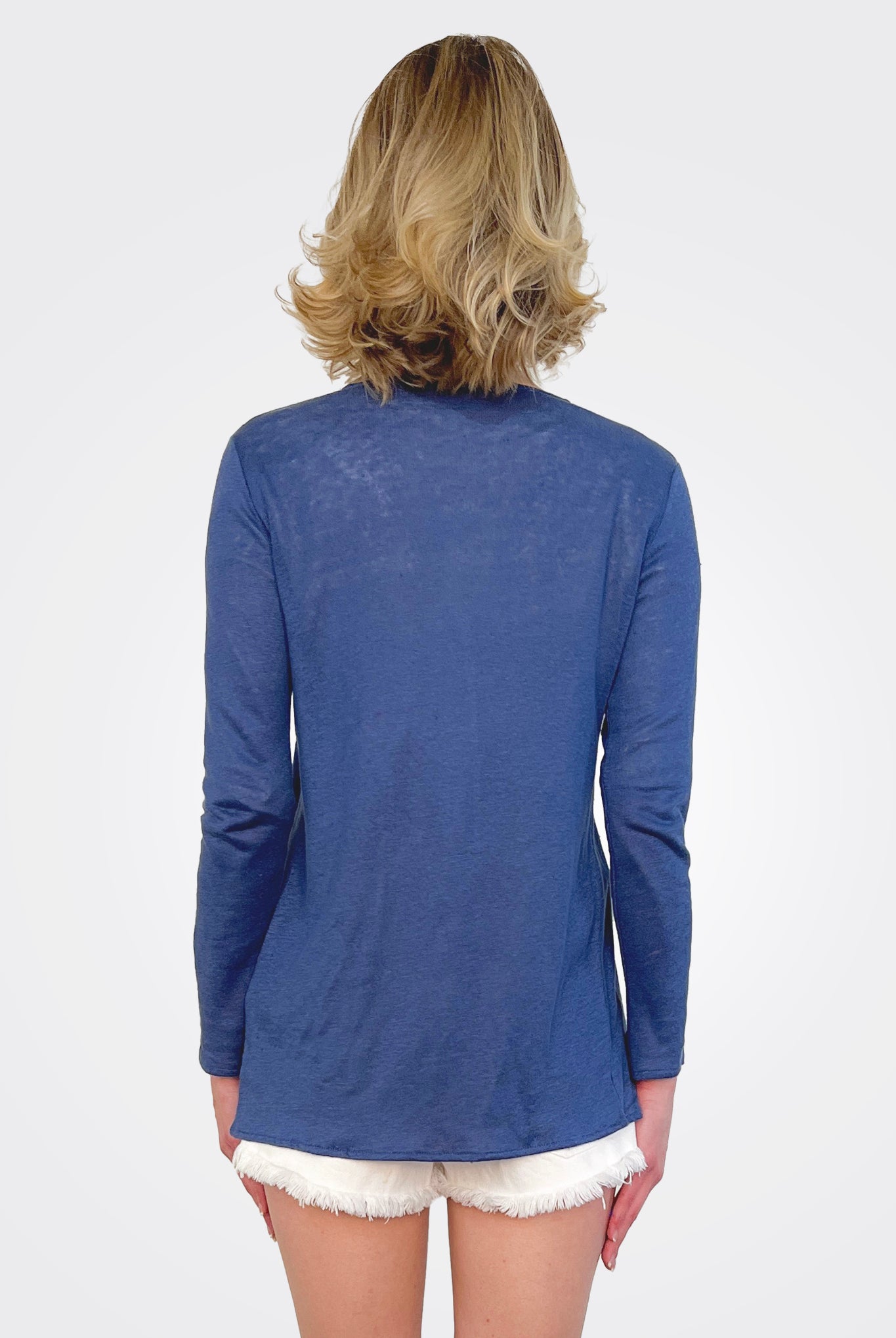 Open Cardigan - Blue by Majestic — alternate view
