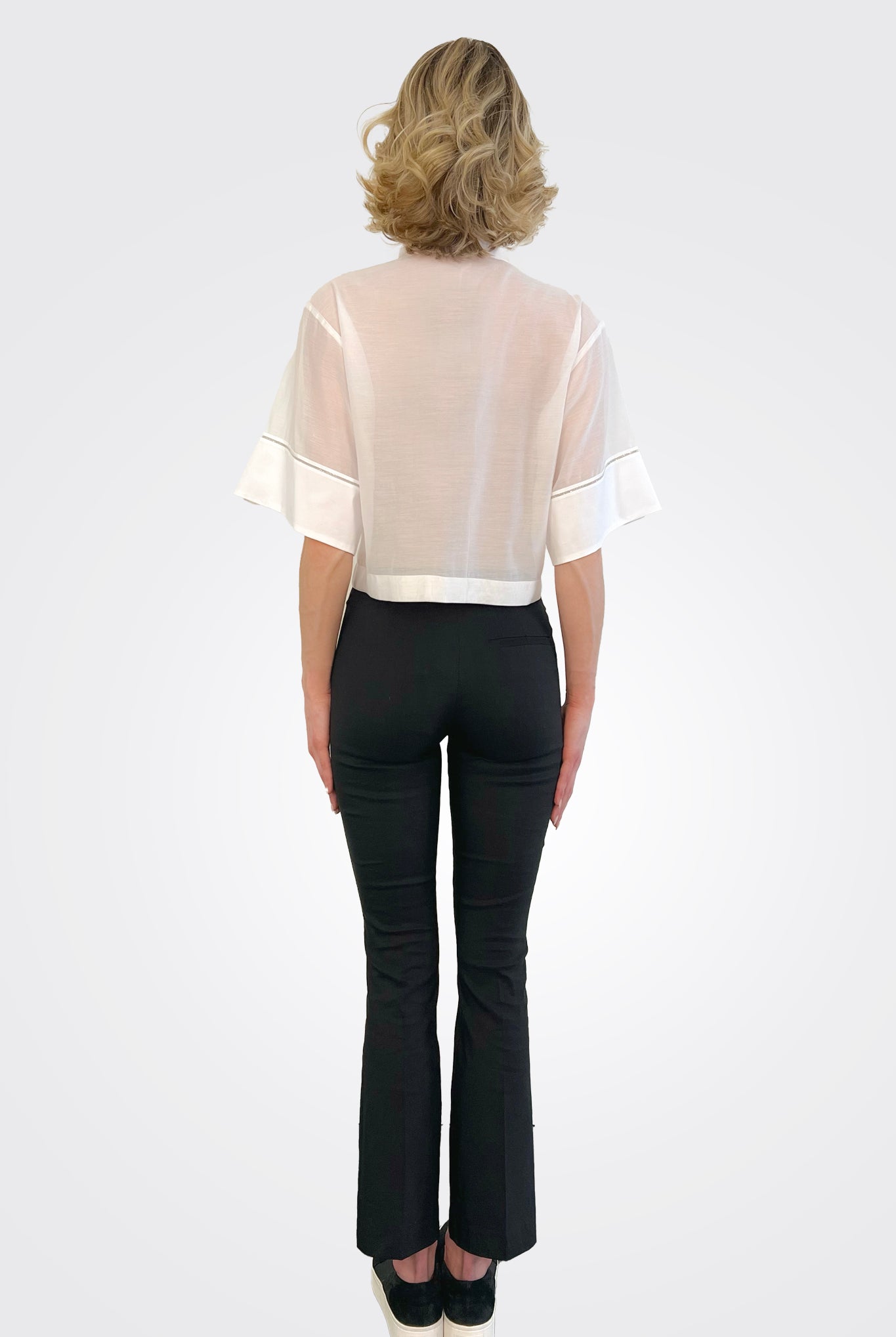 Crop Trousers - Noir by Malloni — alternate view