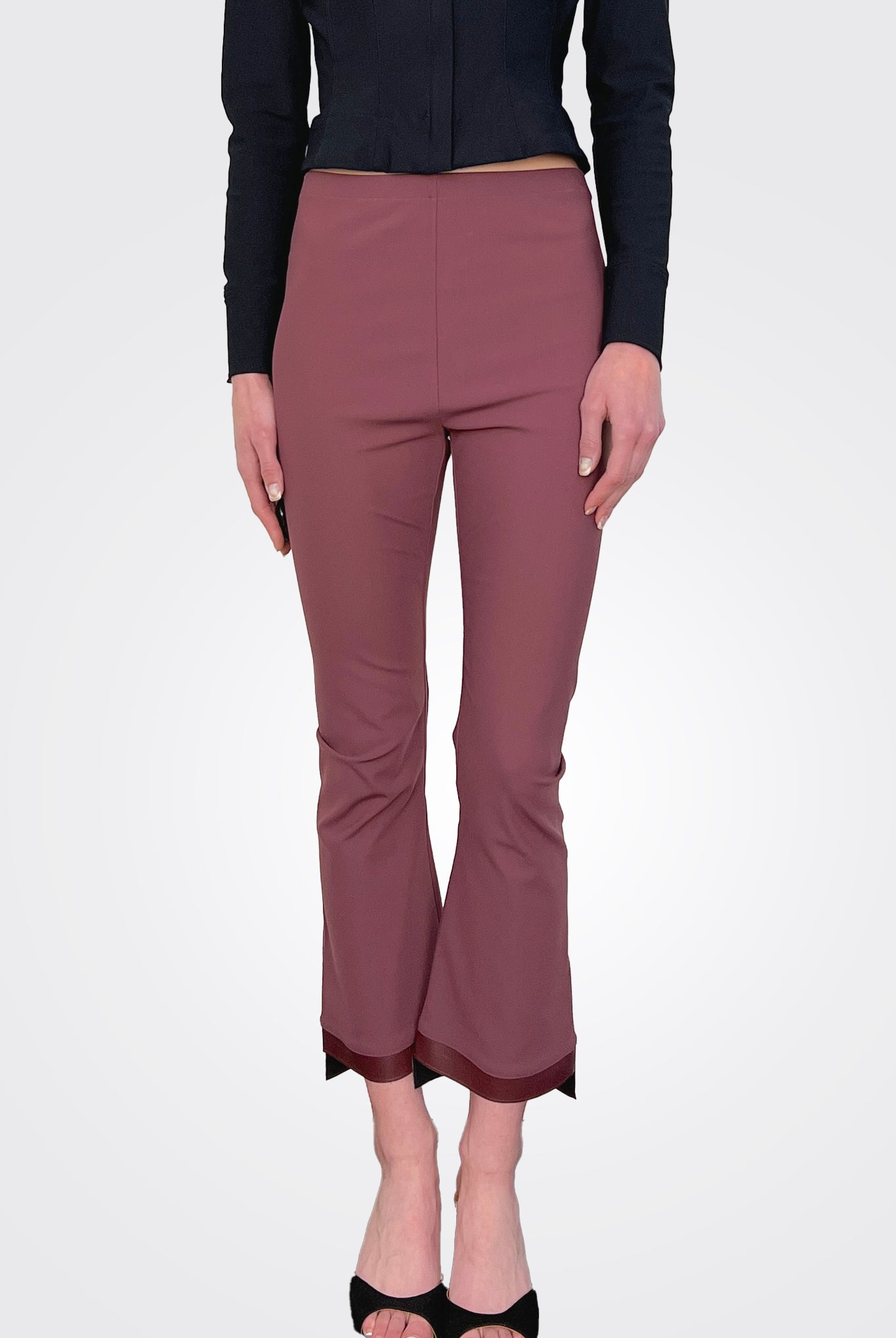 Olga Cropped Flare Pant - Bourdeaux by Elaine Kim | 25 South Boutiques