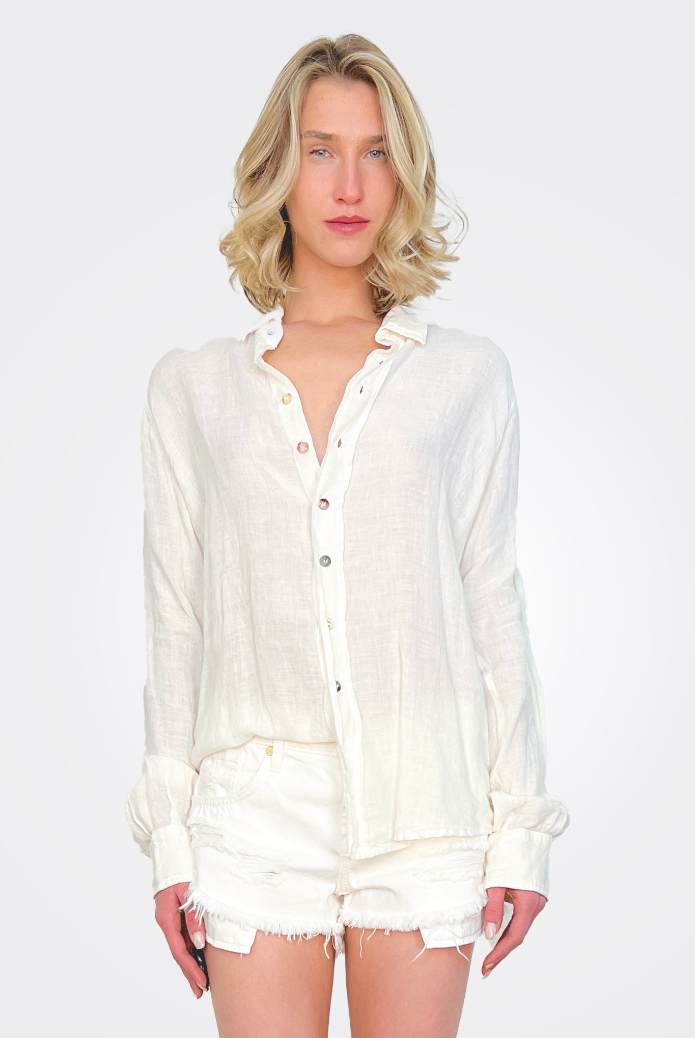 Camicia Franco Shirt - Latte by Brunella | 25 South Boutiques