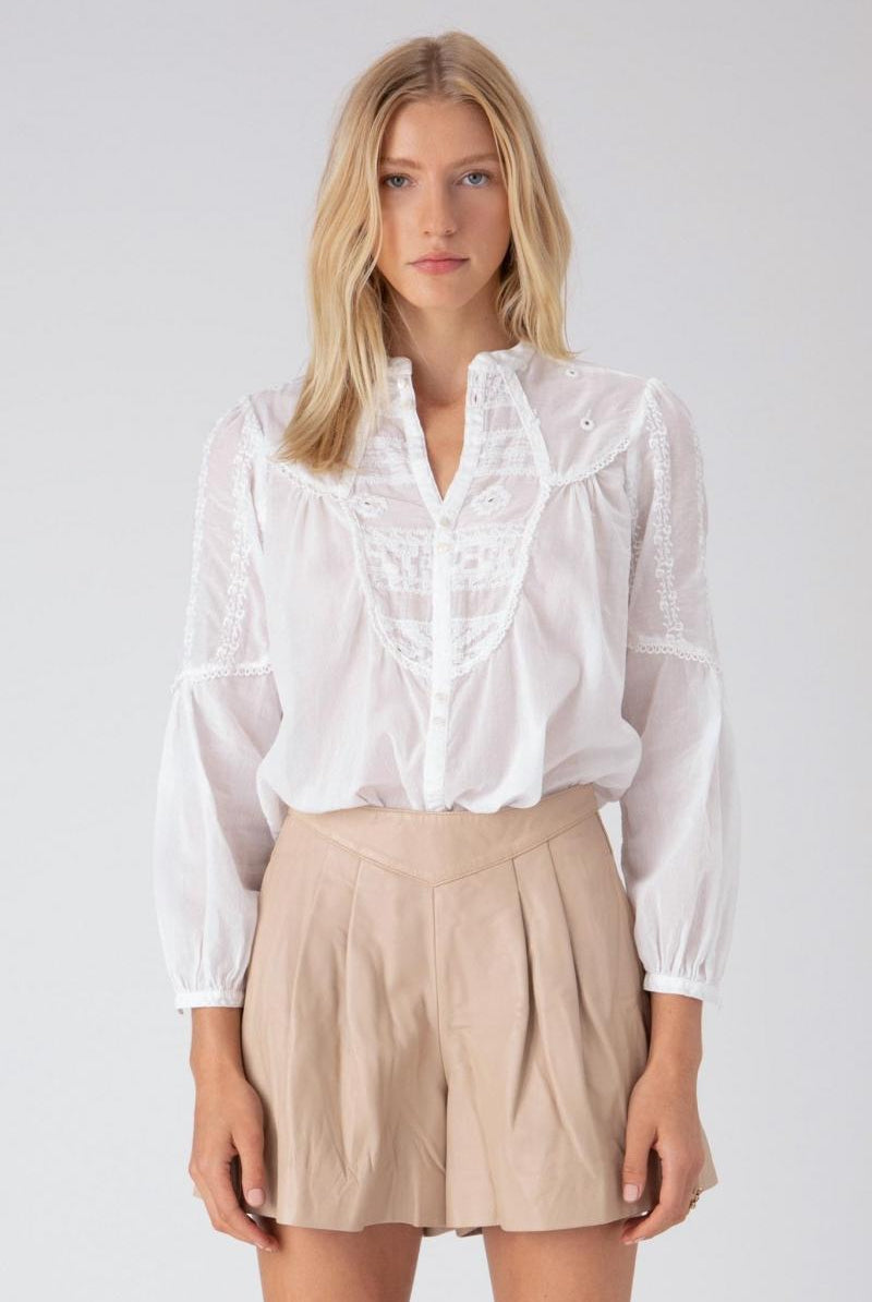 Athena Blouse - White by Burning Torch | 25 South Boutiques