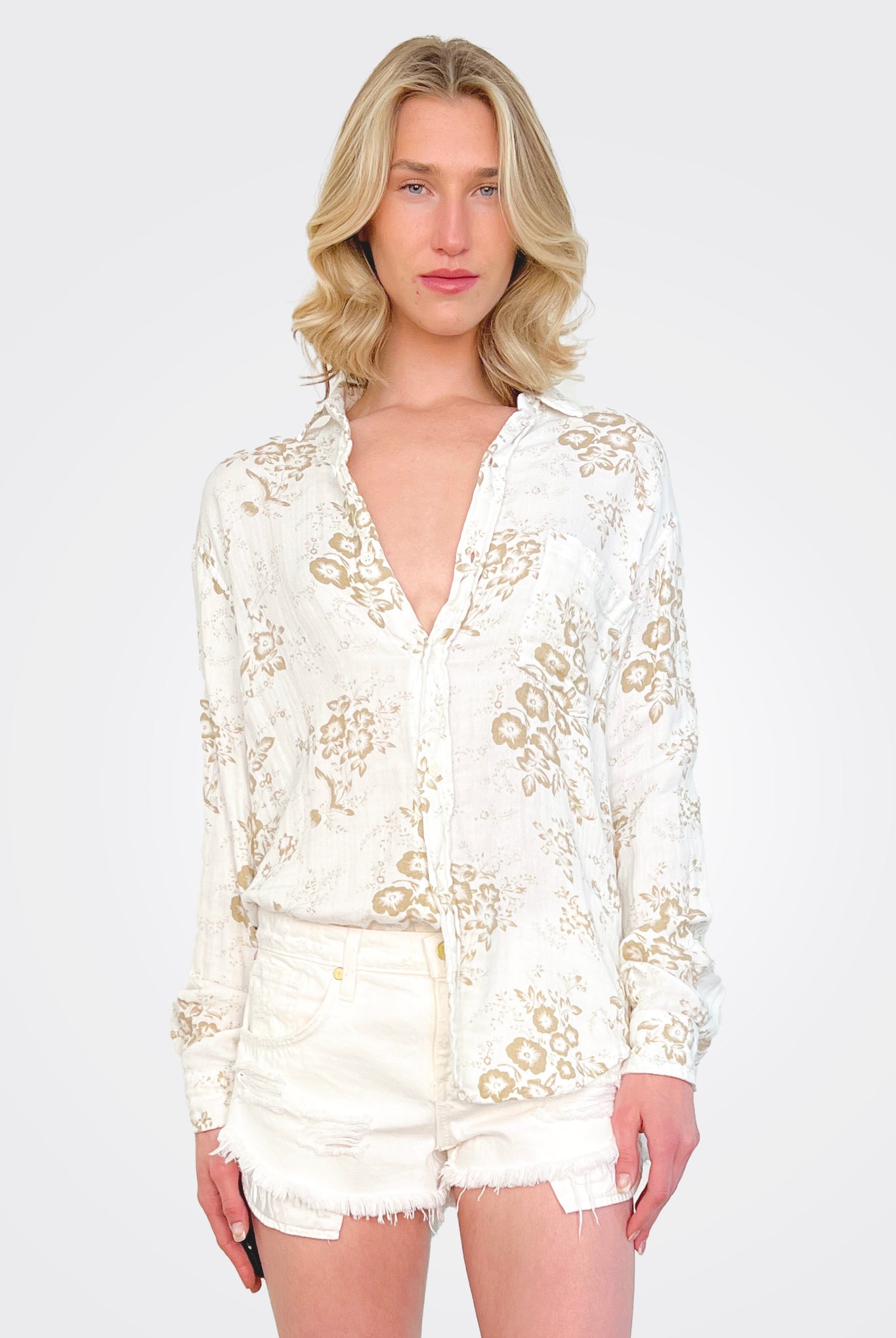 Joss Button Down Shirt - Washed Print by CP Shades | 25 South Boutiques