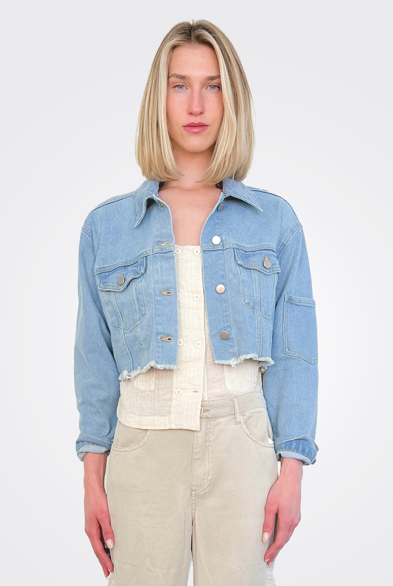 Love Crop Jacket - Denim by The Nu Vintage | 25 South Boutiques