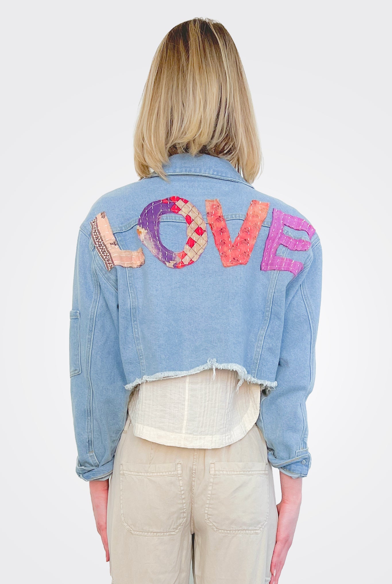 Love Crop Jacket - Denim by The Nu Vintage — alternate view