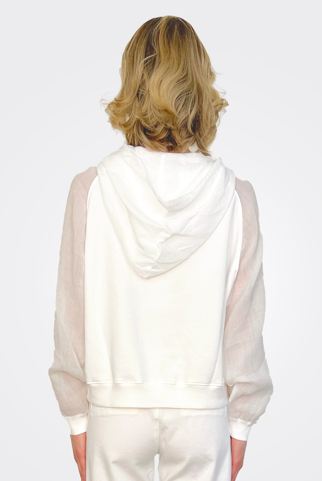 Donna Mixed Hoodie - White Logo by European Culture — alternate view