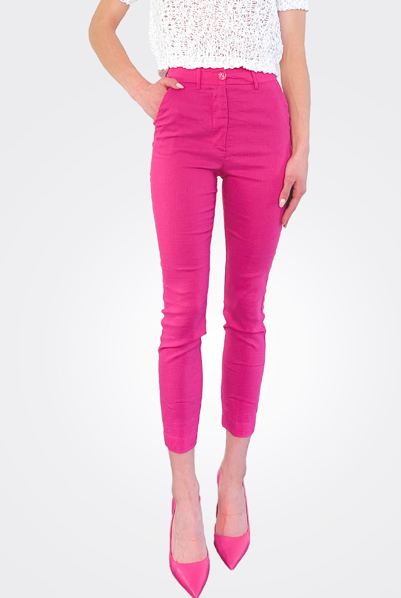 Lyon Cotton Pants - Fucsia by Momonì — alternate view