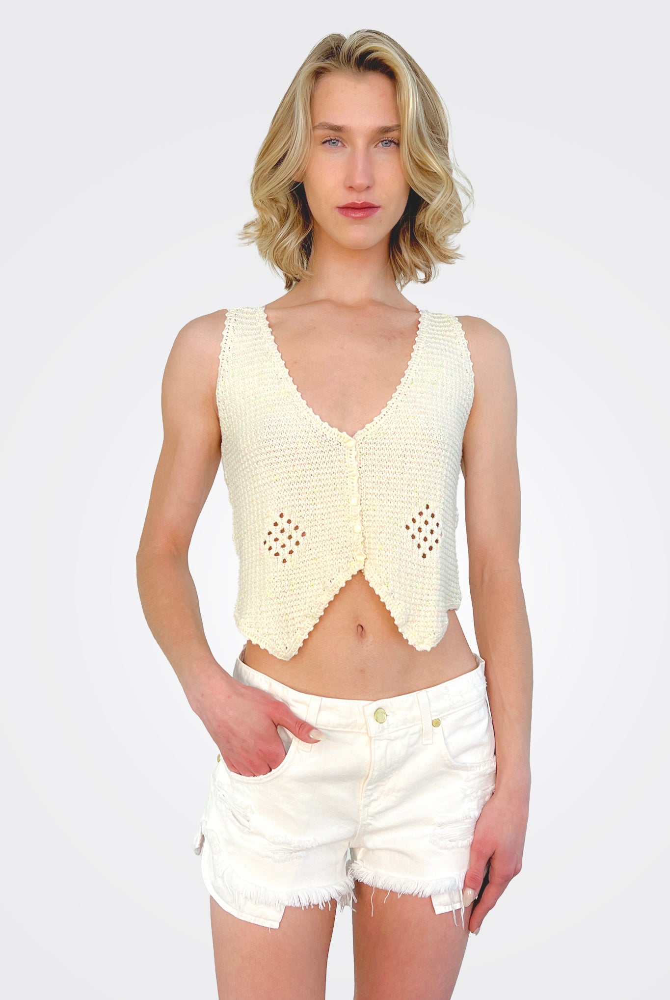Mesh Crochet Vest - Funfetti by Autumn Cashmere | 25 South Boutiques