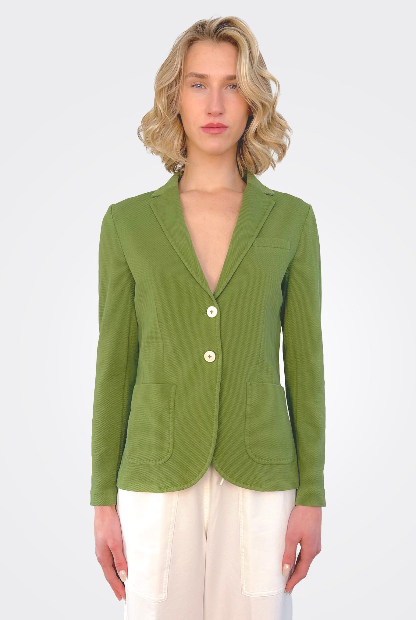 Tailored Slim Fit Oxford Blazer - Pistachio by Circolo | 25 South Boutiques