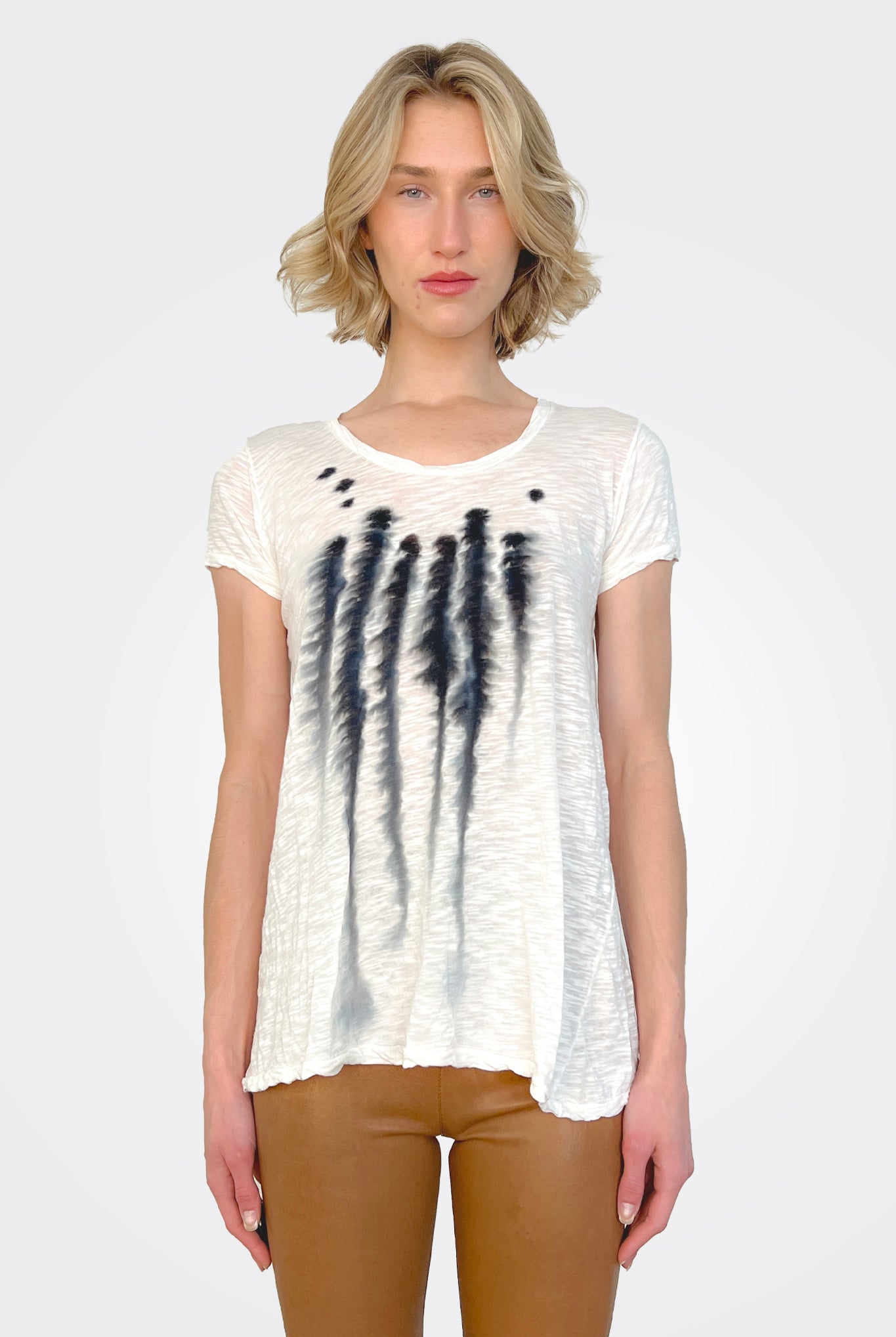 Crew Neck Short Sleeve Top - Mineral Black by Gilda Midani | 25 South Boutiques