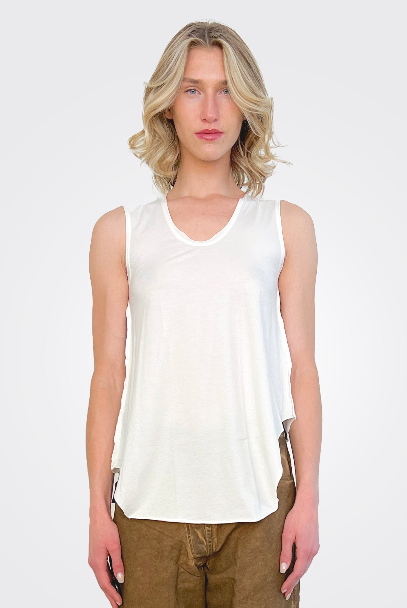 Cut Edge Tank - Natural by Serie Numerica | 25 South Boutiques