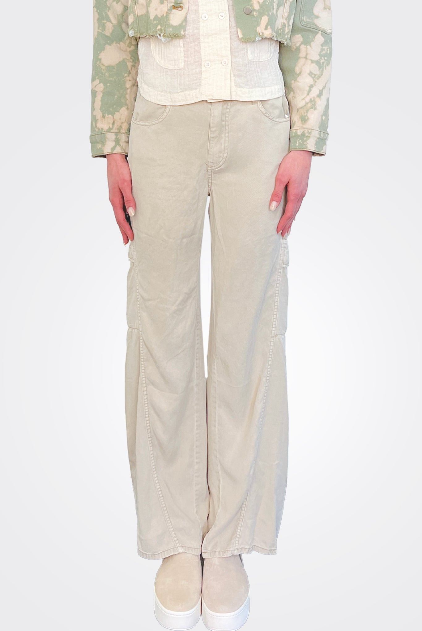 Cargo Pants - Pink Beige by The Nu Vintage — alternate view
