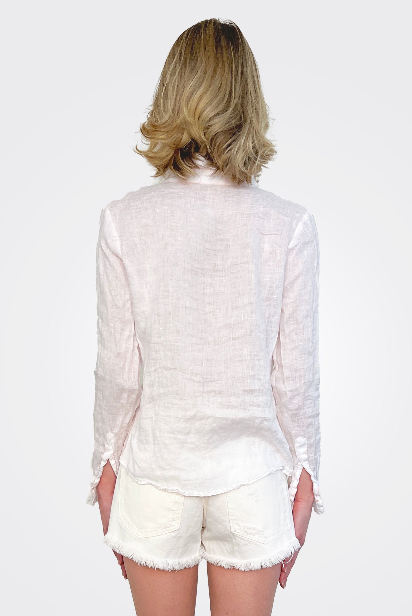 Romy Thread Shirt - White Pink by CP Shades — alternate view
