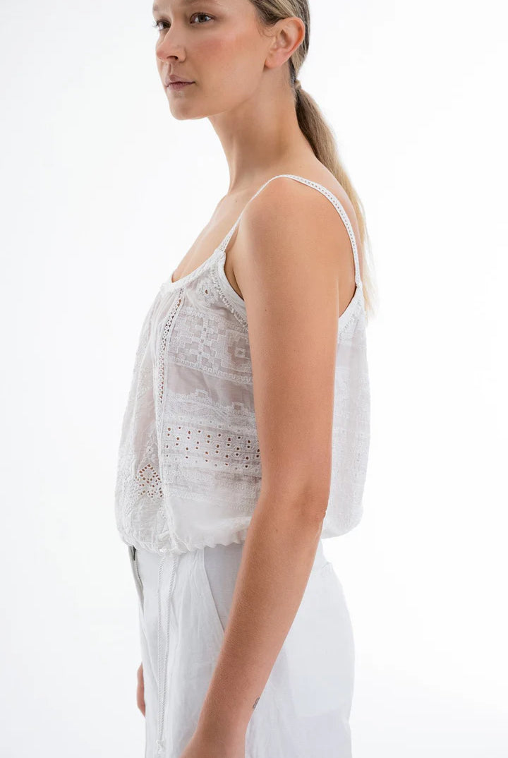 Skye Cami - White by Burning Torch — view 3
