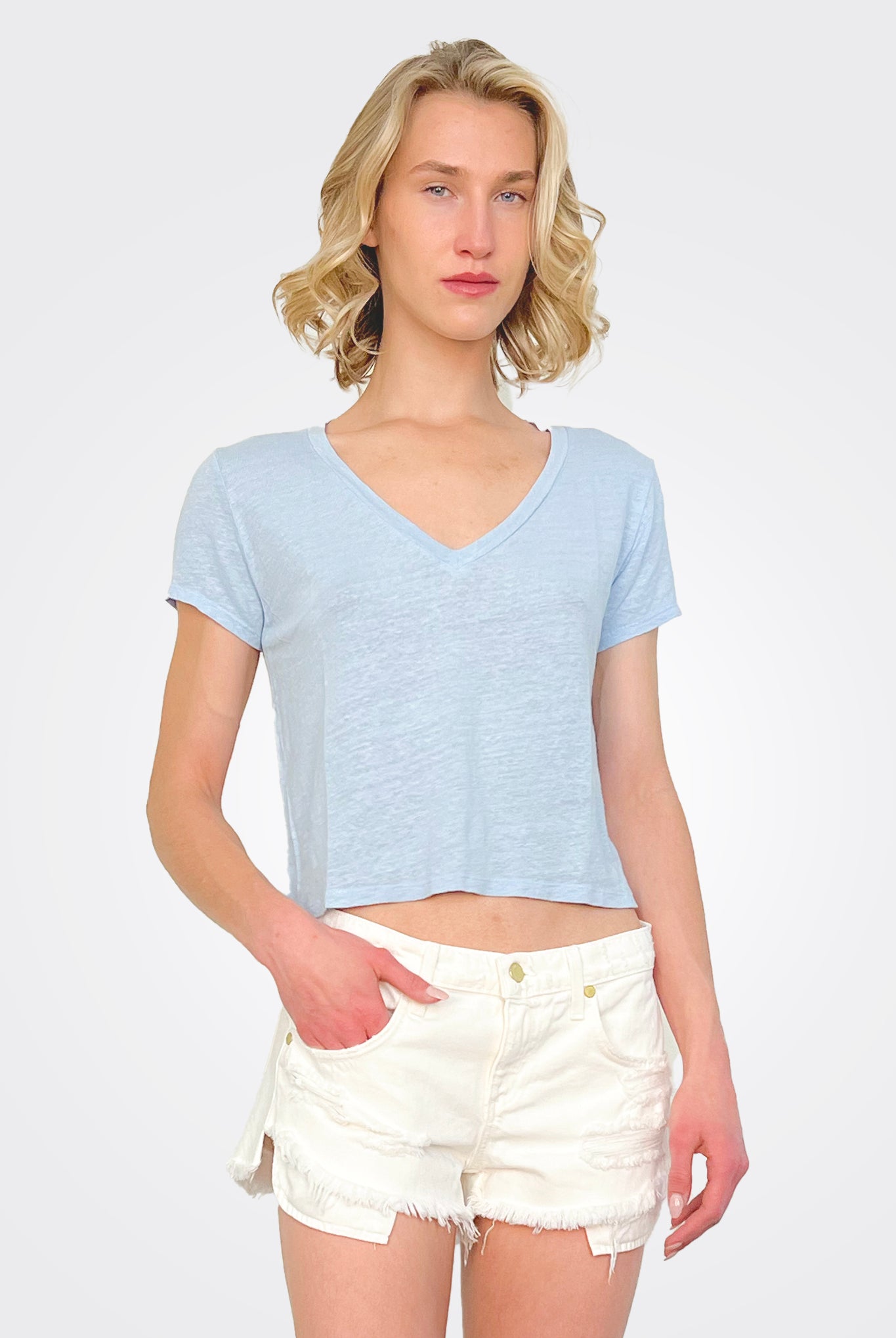 Amber Crop Tee - Stream by Velvet | 25 South Boutiques