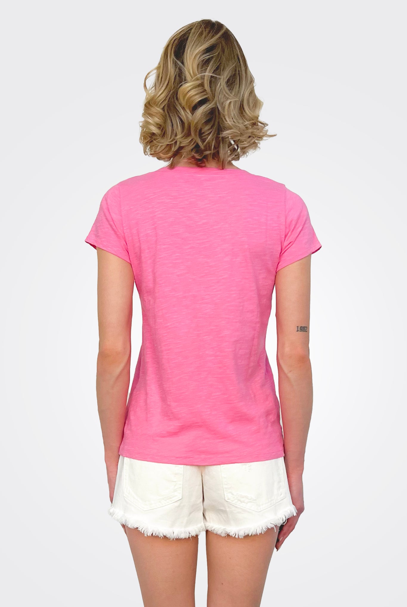 Jilian Original Slub V Neck Tee - Tahiti by Velvet — alternate view