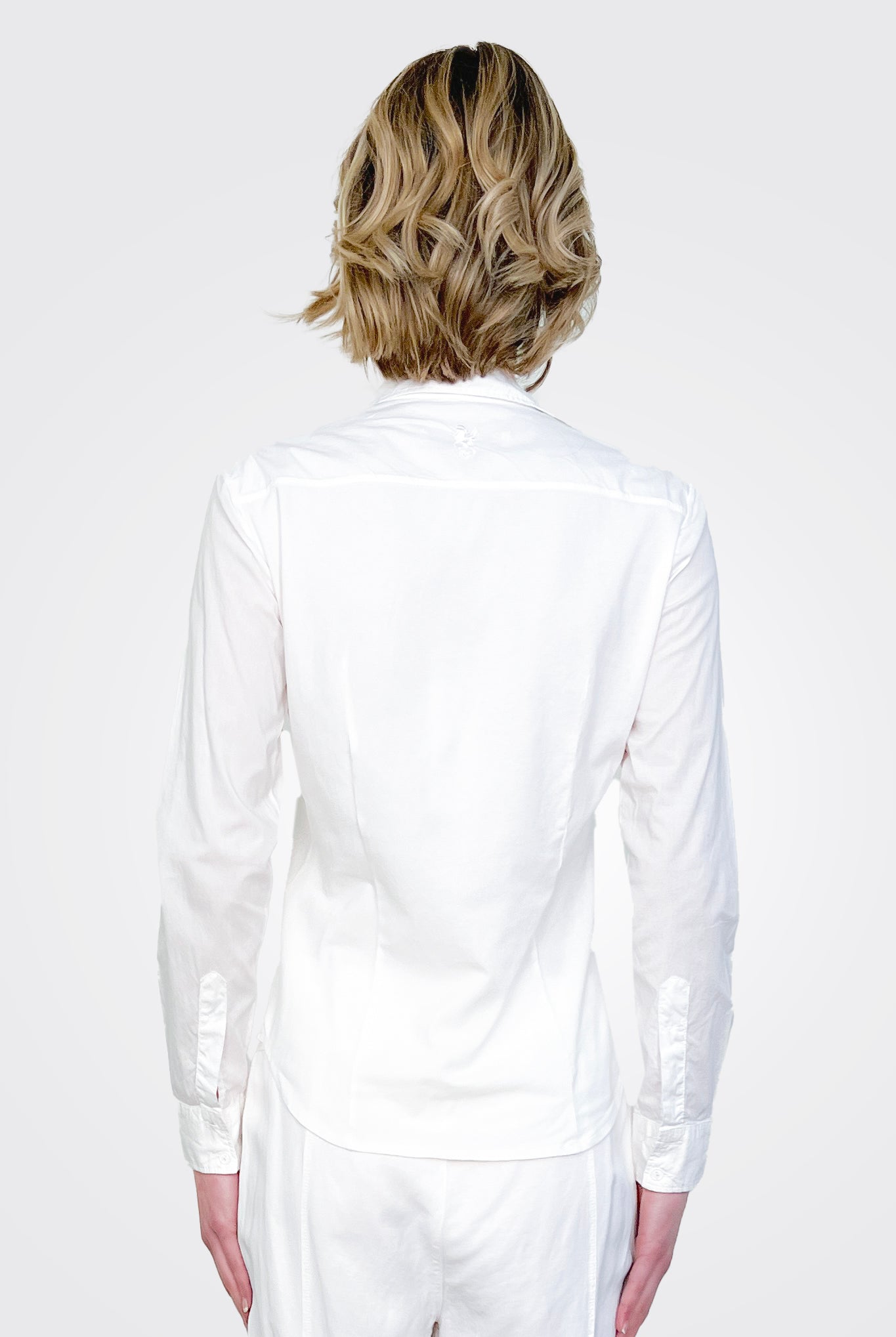 Button Down Blouse - White by European Culture — alternate view