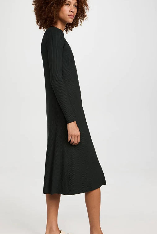 A Coste Flare Cardigan Dress - Dark Cedar