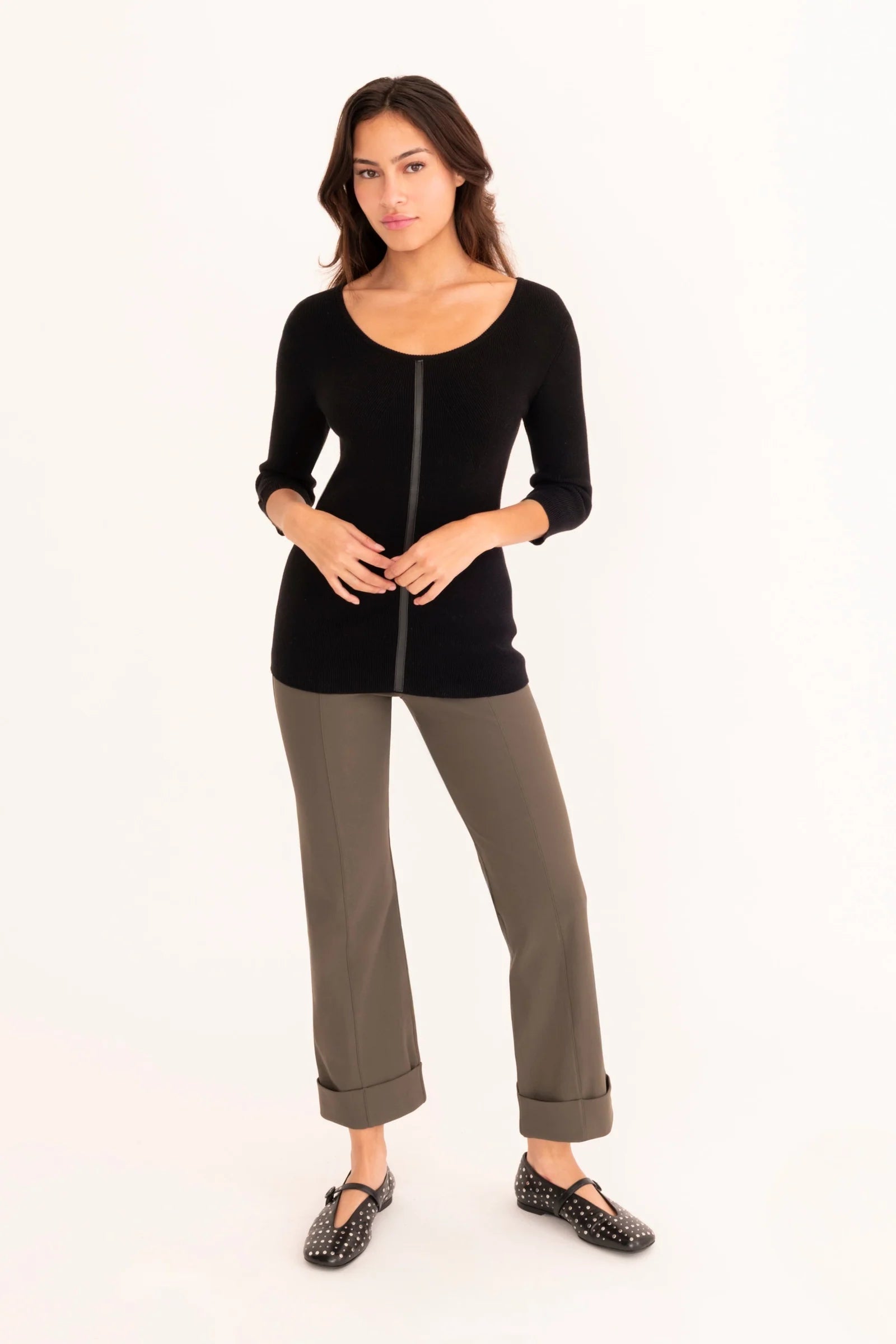 Verdell Tech Stretch Cuffed Pant - Olive by Elaine Kim | 25 South Boutiques