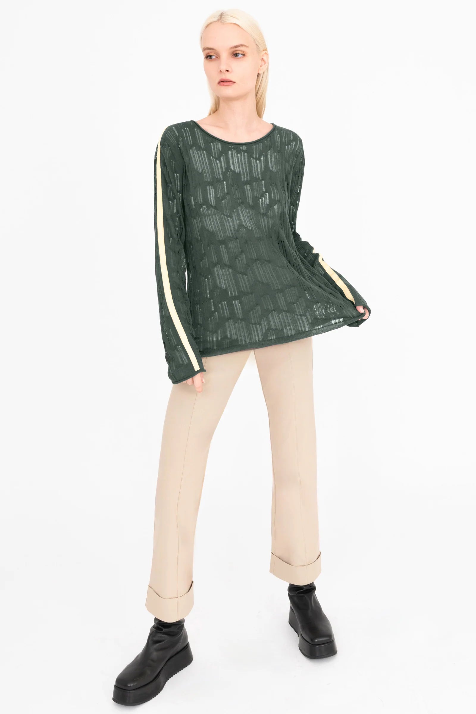 Verdell Tech Stretch Cuffed Pant - Khaki by Elaine Kim | 25 South Boutiques