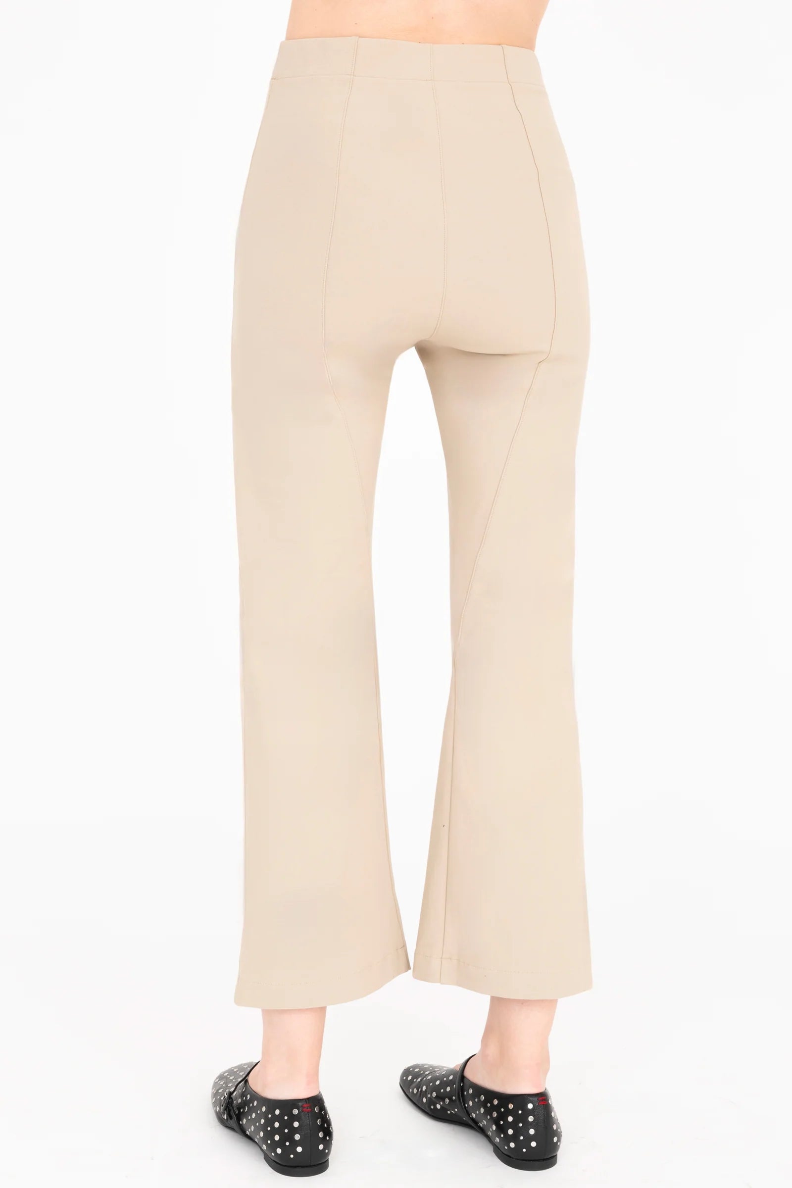 Vista Tech Stretch Flare Legging - Khaki by Elaine Kim — view 3