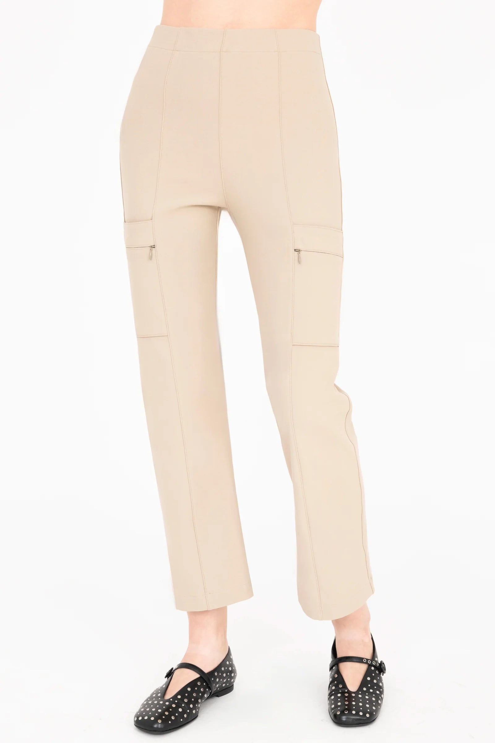 Vista Tech Stretch Flare Legging - Khaki by Elaine Kim | 25 South Boutiques