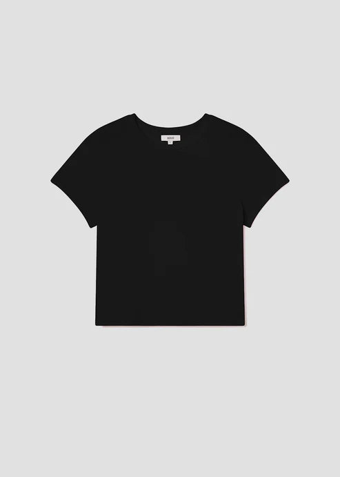 Adine Shrunken Tee - Black by AGOLDE — view 6