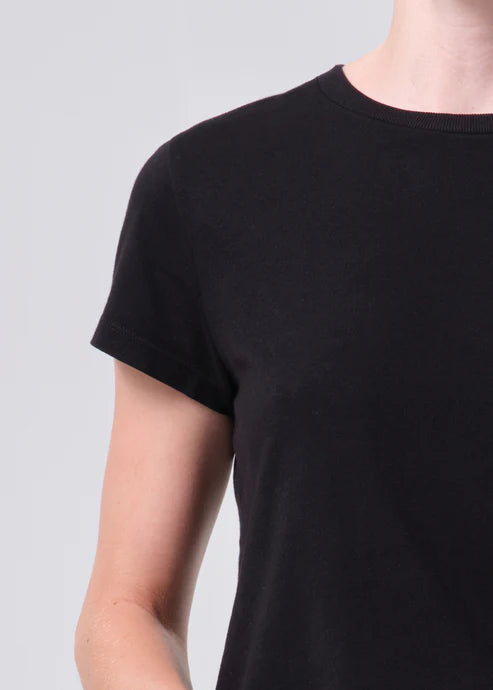 Adine Shrunken Tee - Black by AGOLDE — alternate view
