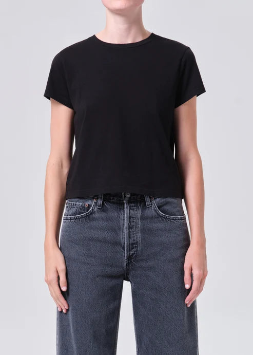 Adine Shrunken Tee - Black by AGOLDE | 25 South Boutiques