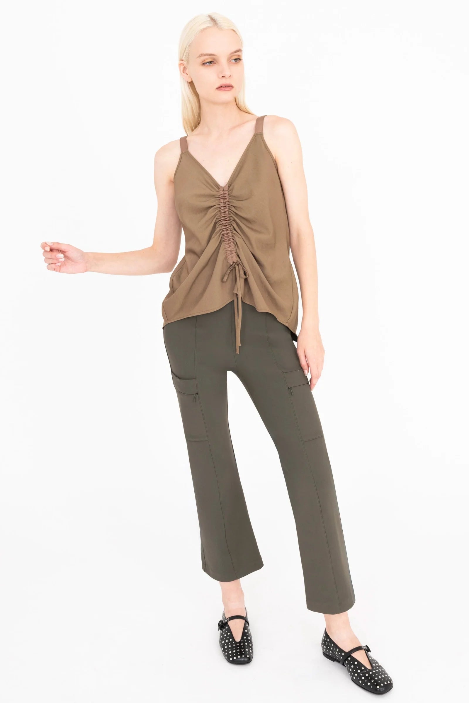 Vista Tech Stretch Flare Legging - Olive by Elaine Kim | 25 South Boutiques