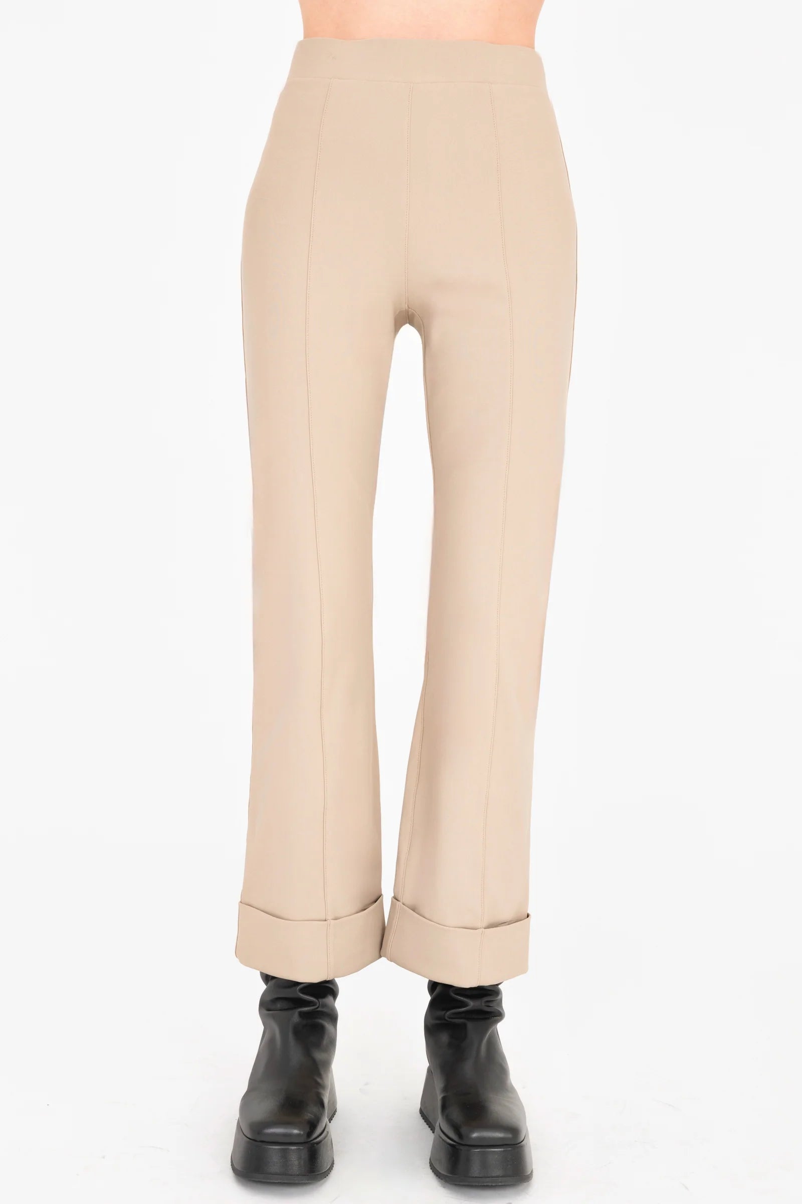 Verdell Tech Stretch Cuffed Pant - Khaki by Elaine Kim — alternate view