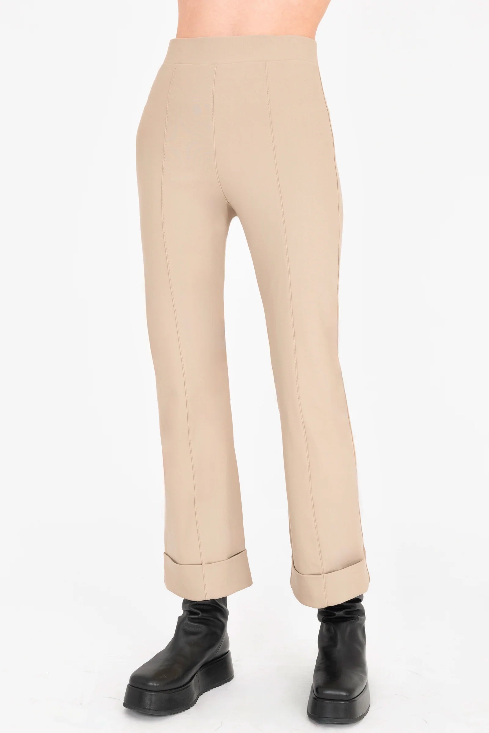 Verdell Tech Stretch Cuffed Pant - Khaki by Elaine Kim — view 3