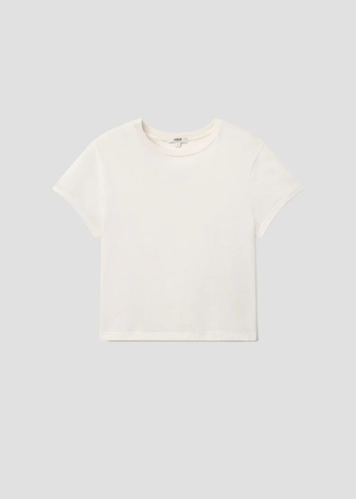 Adine Shrunken Tee - White Ash by AGOLDE — view 6