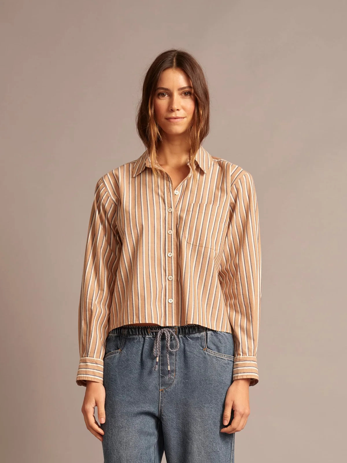 Wyler Shirt - Hickory Navy by Xirena — view 3