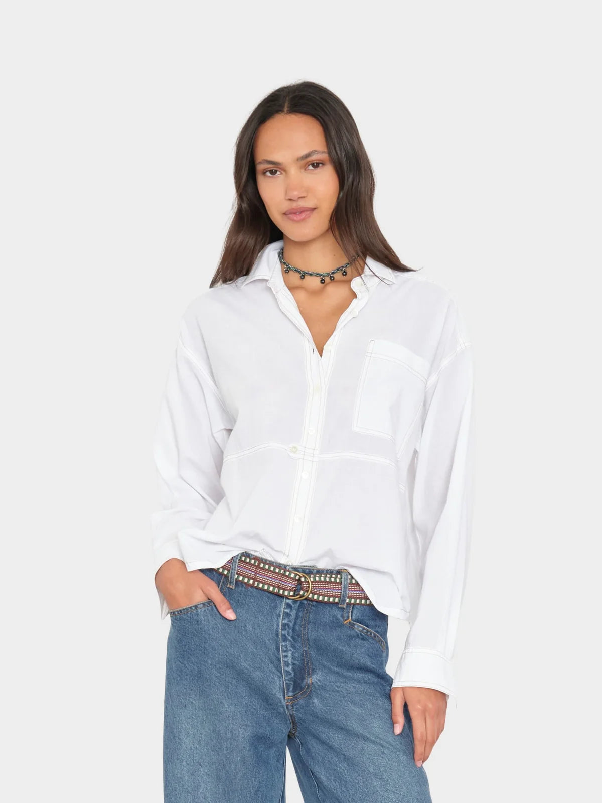 Logan Shirt - White by Xirena | 25 South Boutiques